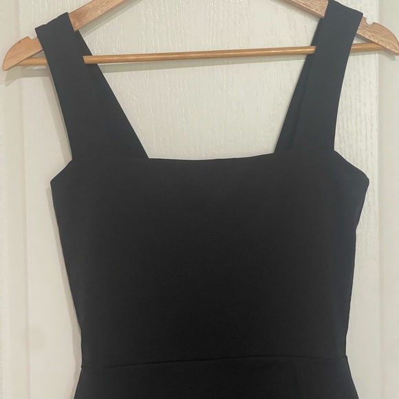 REFORMATION Daria Ecomove Active Dress Black {$98} Square Neck Stretch Medium - Picture 5 of 9
